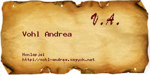 Vohl Andrea névjegykártya
